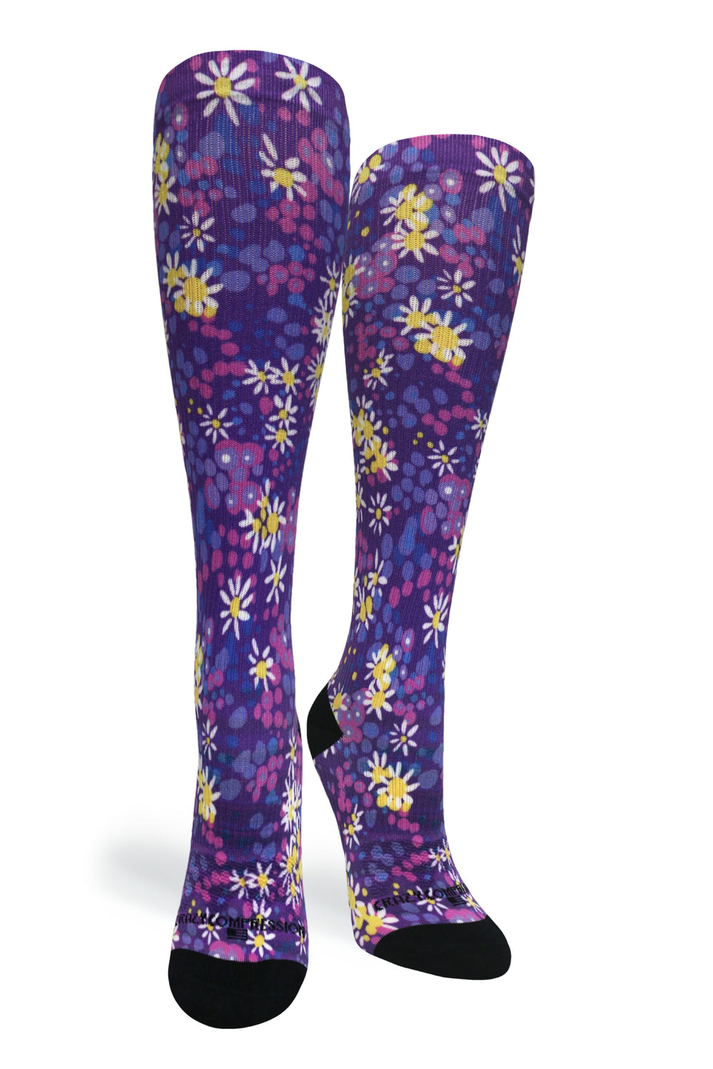 Purple Petals Compression Socks - Equine Exchange Tack Shop