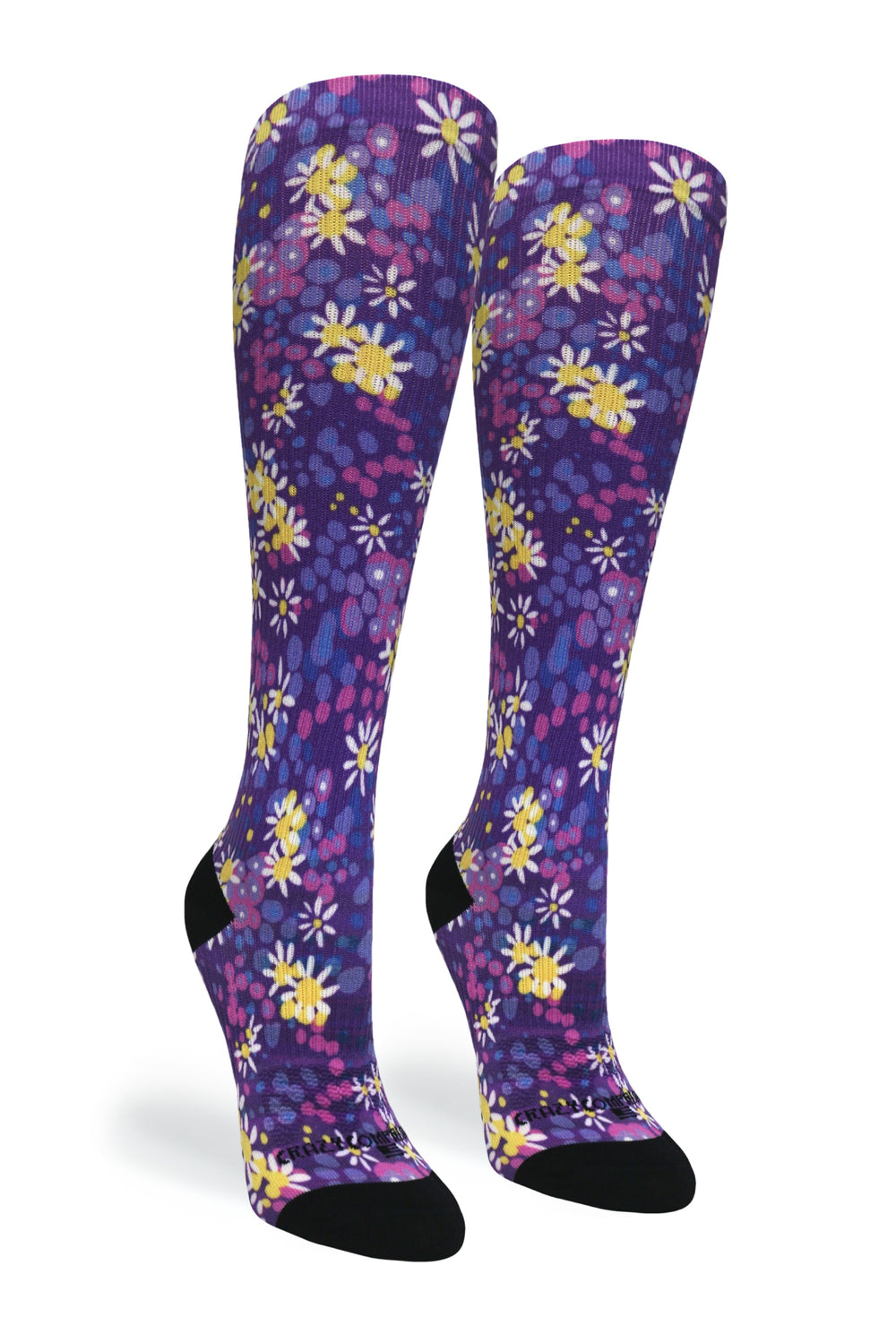 Purple Petals Compression Socks - Equine Exchange Tack Shop