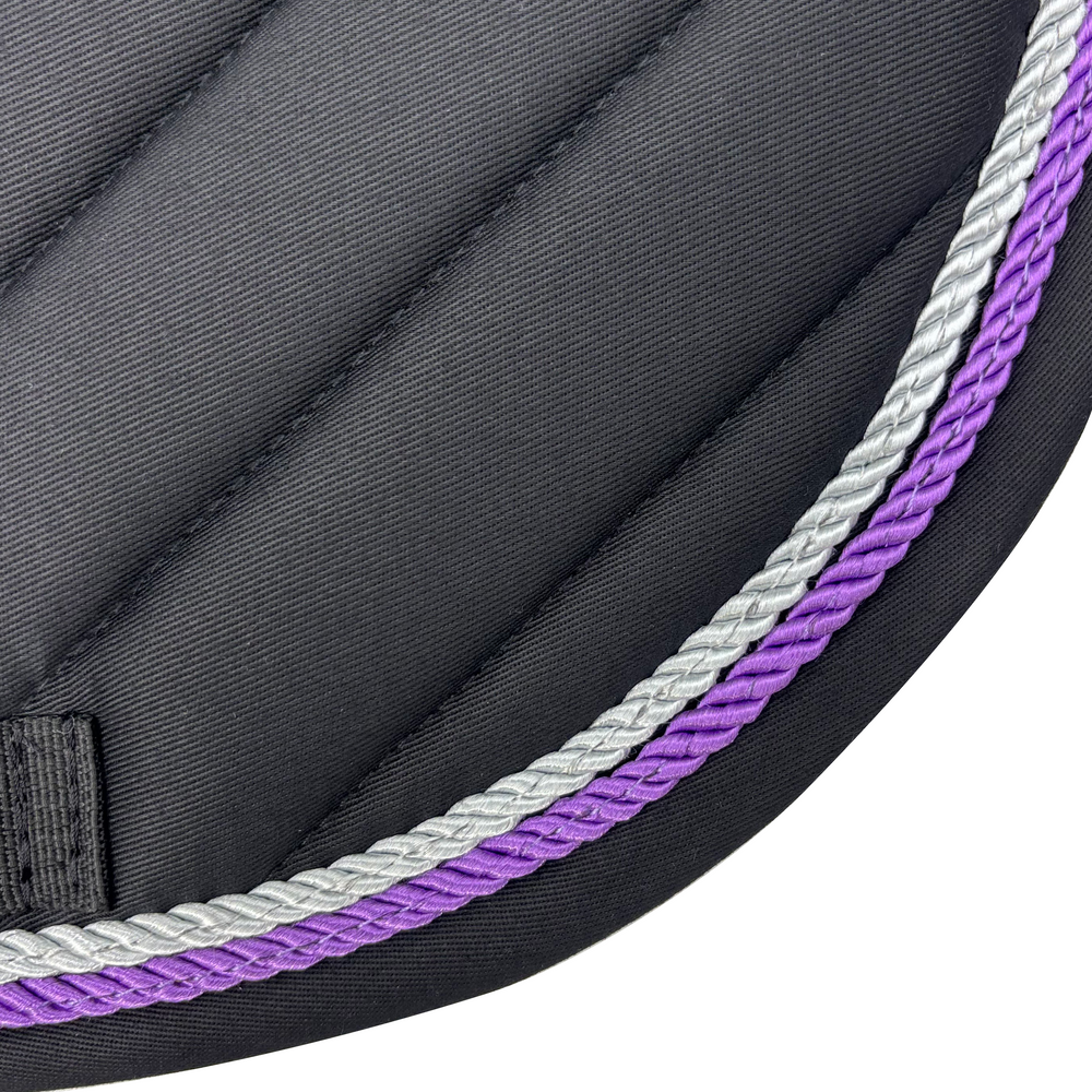 Black Cotton Oblique Euro Saddle Pad - Equine Exchange Tack Shop