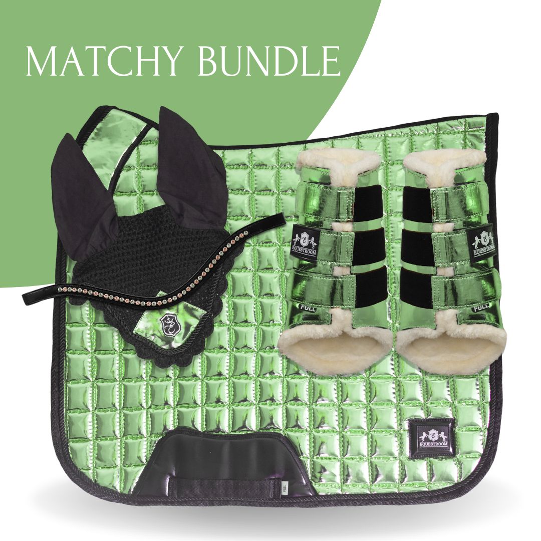 Green Lily Saddle Pad Set - Equine Exchange Tack Shop