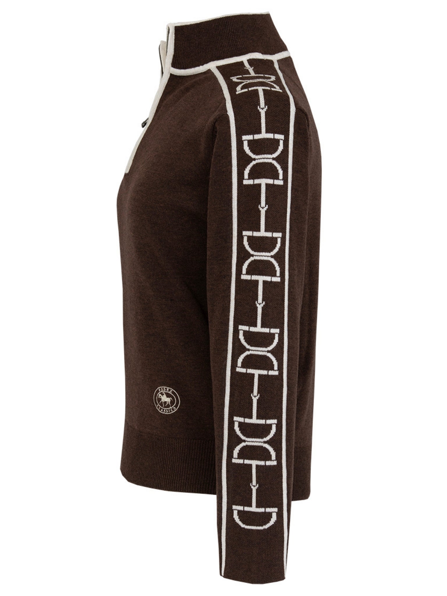 Polished Bit Quarter Zip Sweater - Chocolate