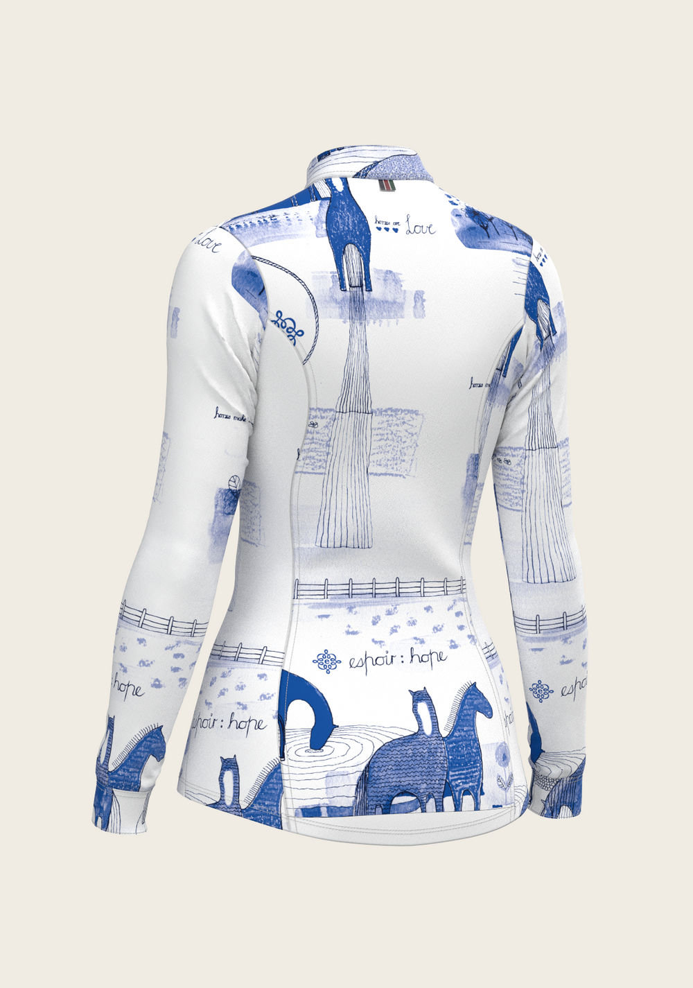 Daydreaming Horses in Blue Quarter Zip Sun Shirt - Equine Exchange Tack Shop