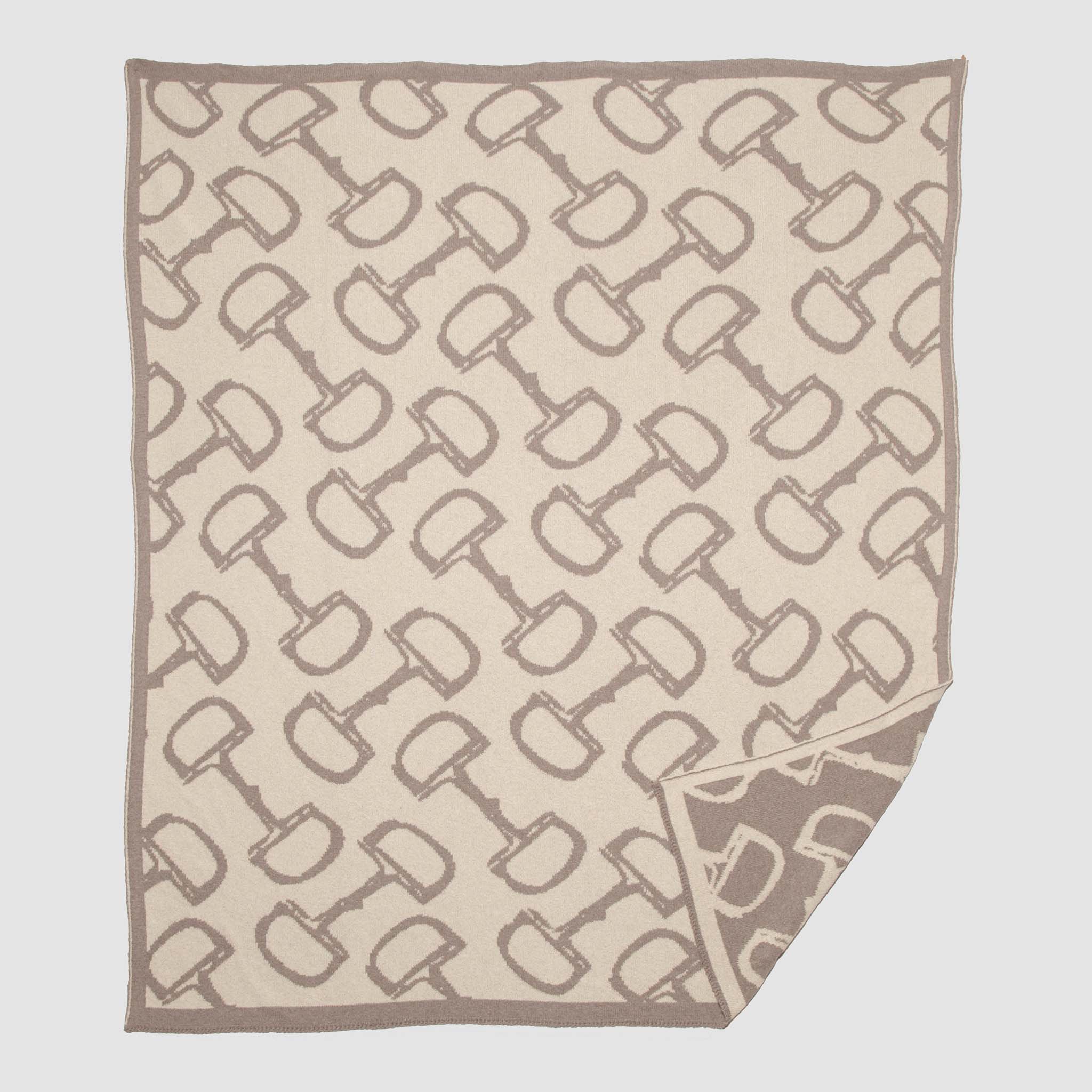 Snaffle Bits Reversible Throw Blanket