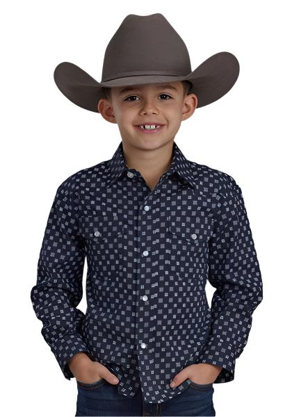 Kids Button Down Long Sleeve Shirt