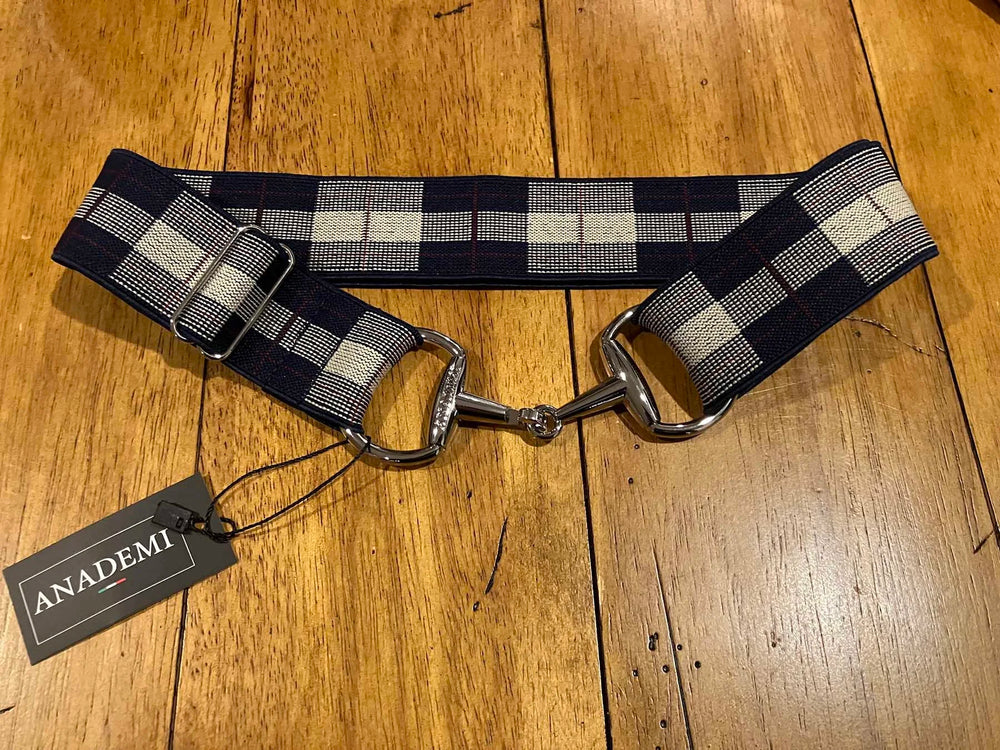 Anademi Plaid Stretch Bit Belt