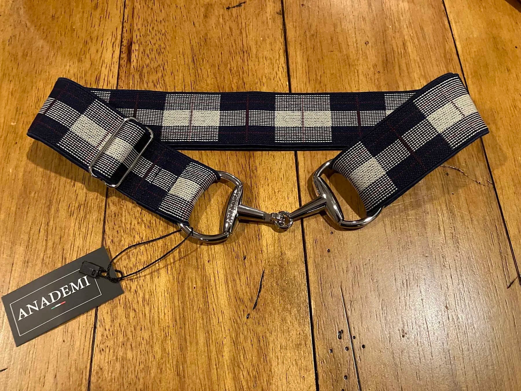 Anademi Plaid Stretch Bit Belt  