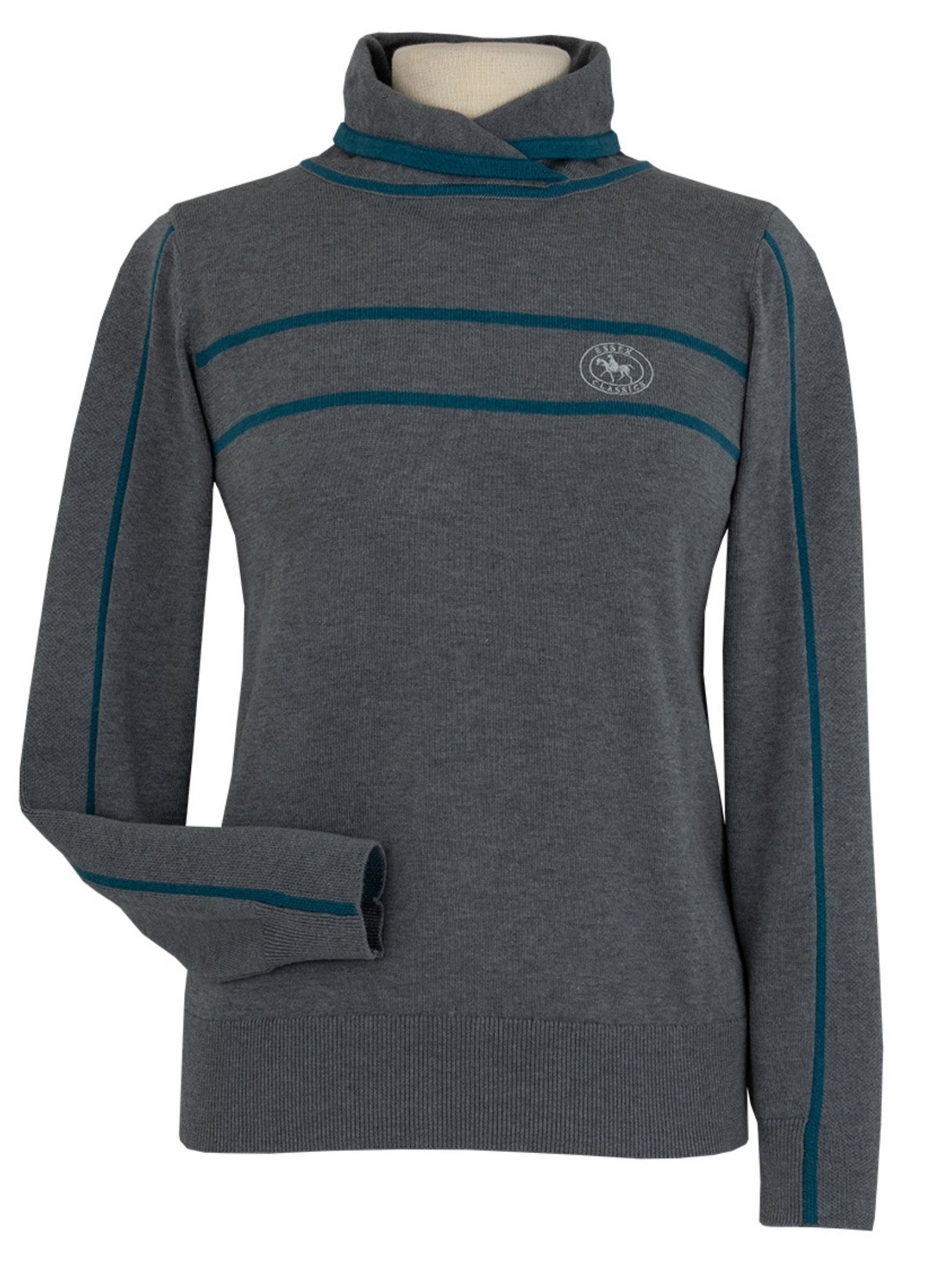 Essex Hampton Sweater - Grey & Teal