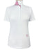 Daisy Delight Ladies Talent Yarn Wrap Collar Short Sleeve Show Shirt - Equine Exchange Tack Shop