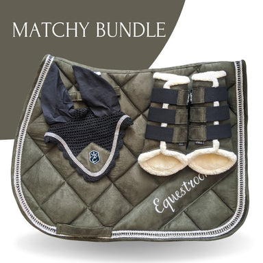 Sage Green Suede Saddle Pad Set - Equine Exchange Tack Shop