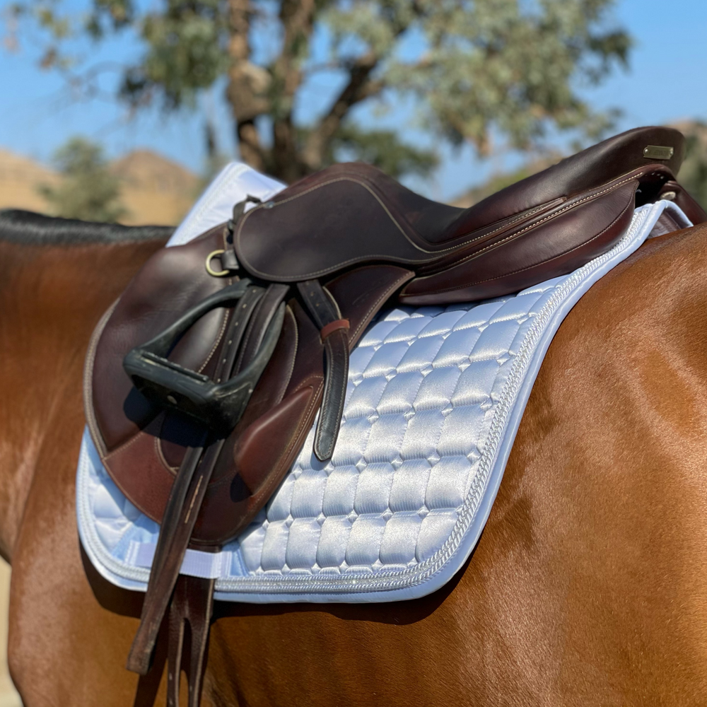 Satin Classic Jump Saddle Pad - Lavender Mist - Equine Exchange Tack Shop