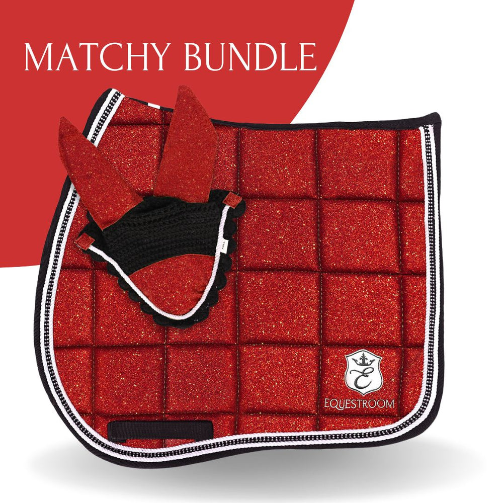 Scarlet Red Saddle Pad Set - Equine Exchange Tack Shop