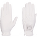 Halter Ego® Competition Gloves - White Glitter & Crystal Logo - Equine Exchange Tack Shop