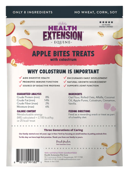 Health Extension Apple Bites Treats with Colostrum - Equine Exchange Tack Shop