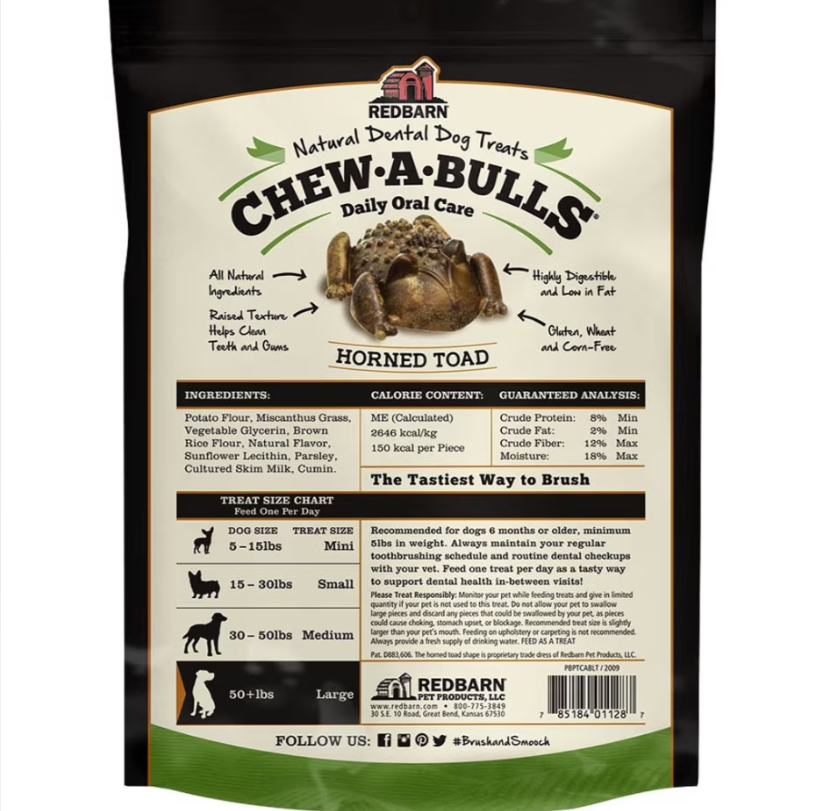 Chew a Bulls Horned Toad - 6 pack - Equine Exchange Tack Shop