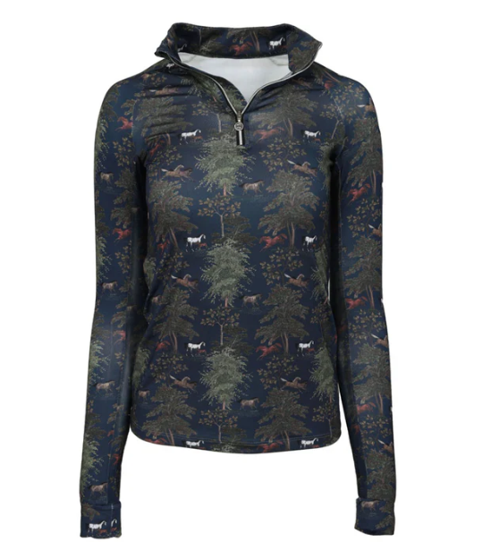 Autumn Toile 1/4 Zip Shirt - Equine Exchange Tack Shop