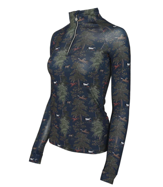Autumn Toile 1/4 Zip Shirt - Equine Exchange Tack Shop