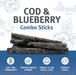 Cod & Blueberry Combo Sticks For Dogs - Equine Exchange Tack Shop