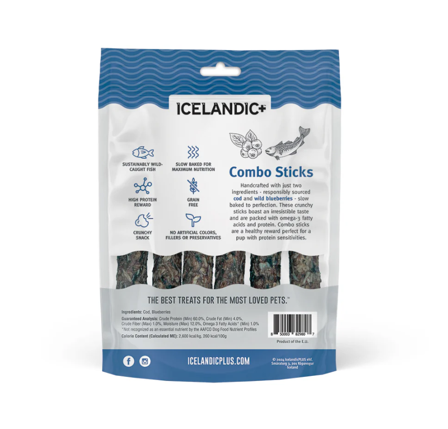 Cod & Blueberry Combo Sticks For Dogs - Equine Exchange Tack Shop