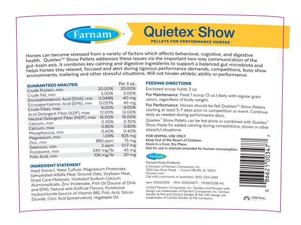 QUIETEX SHOW PELLETS (3.75 LB)