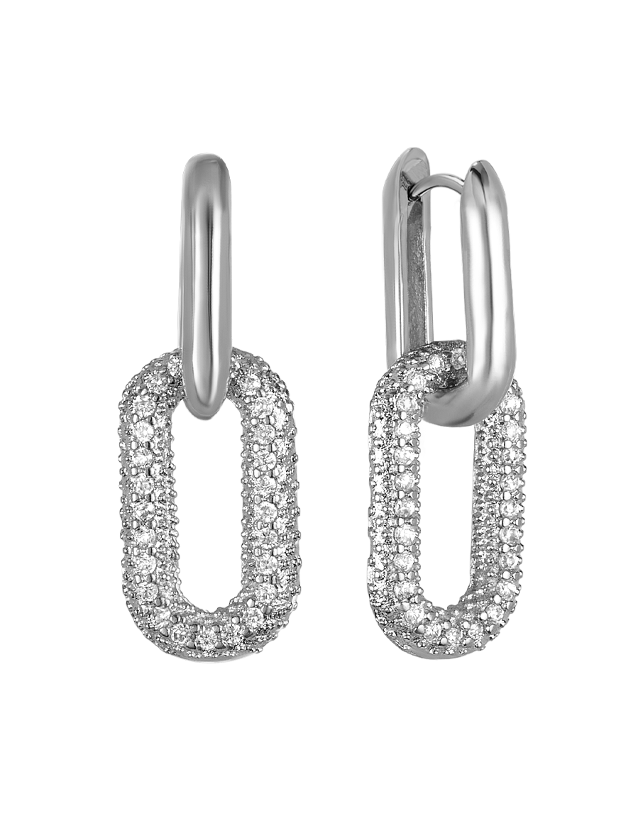 Stone Link Earrings