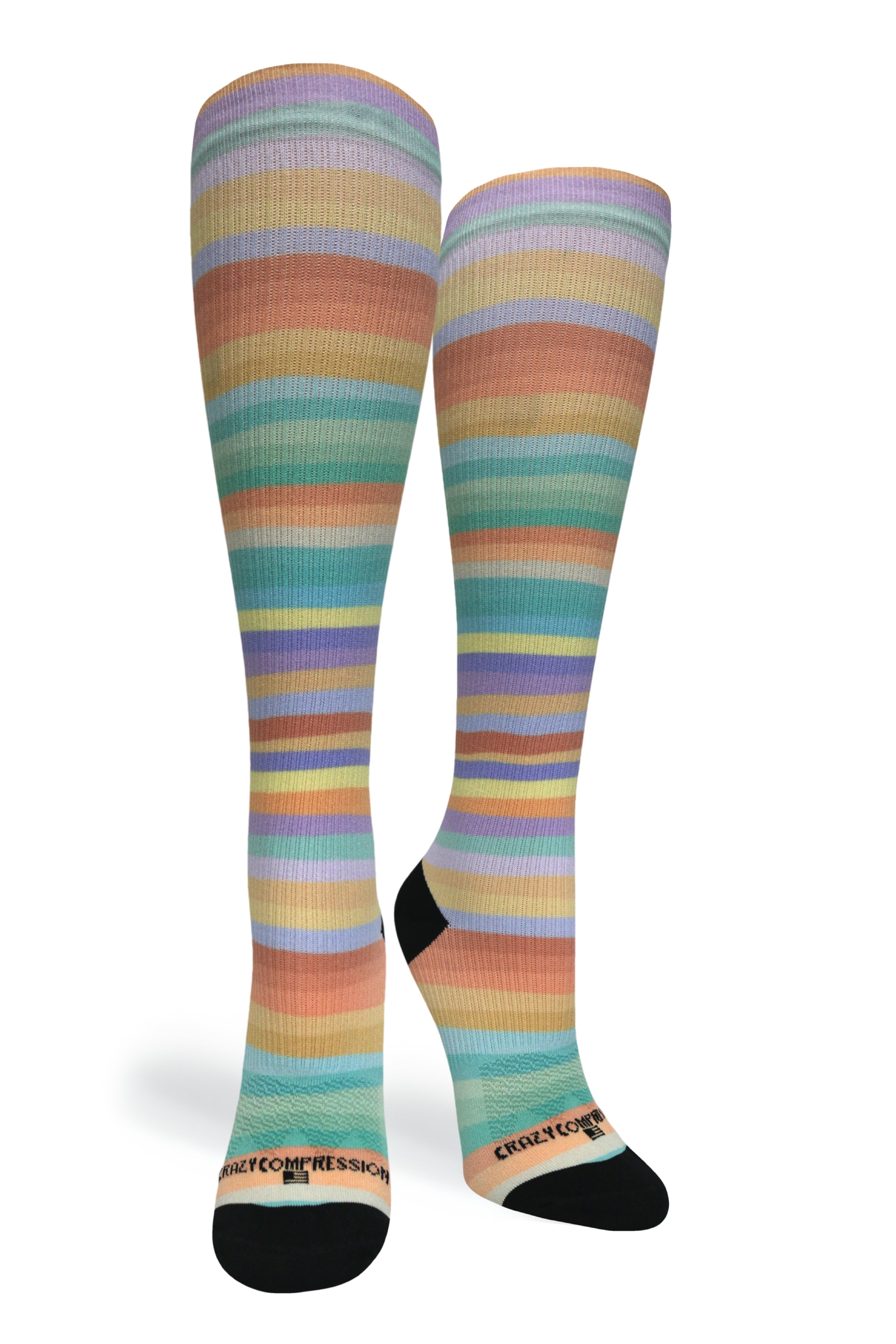 Spring Stripes Compression Socks - Equine Exchange Tack Shop