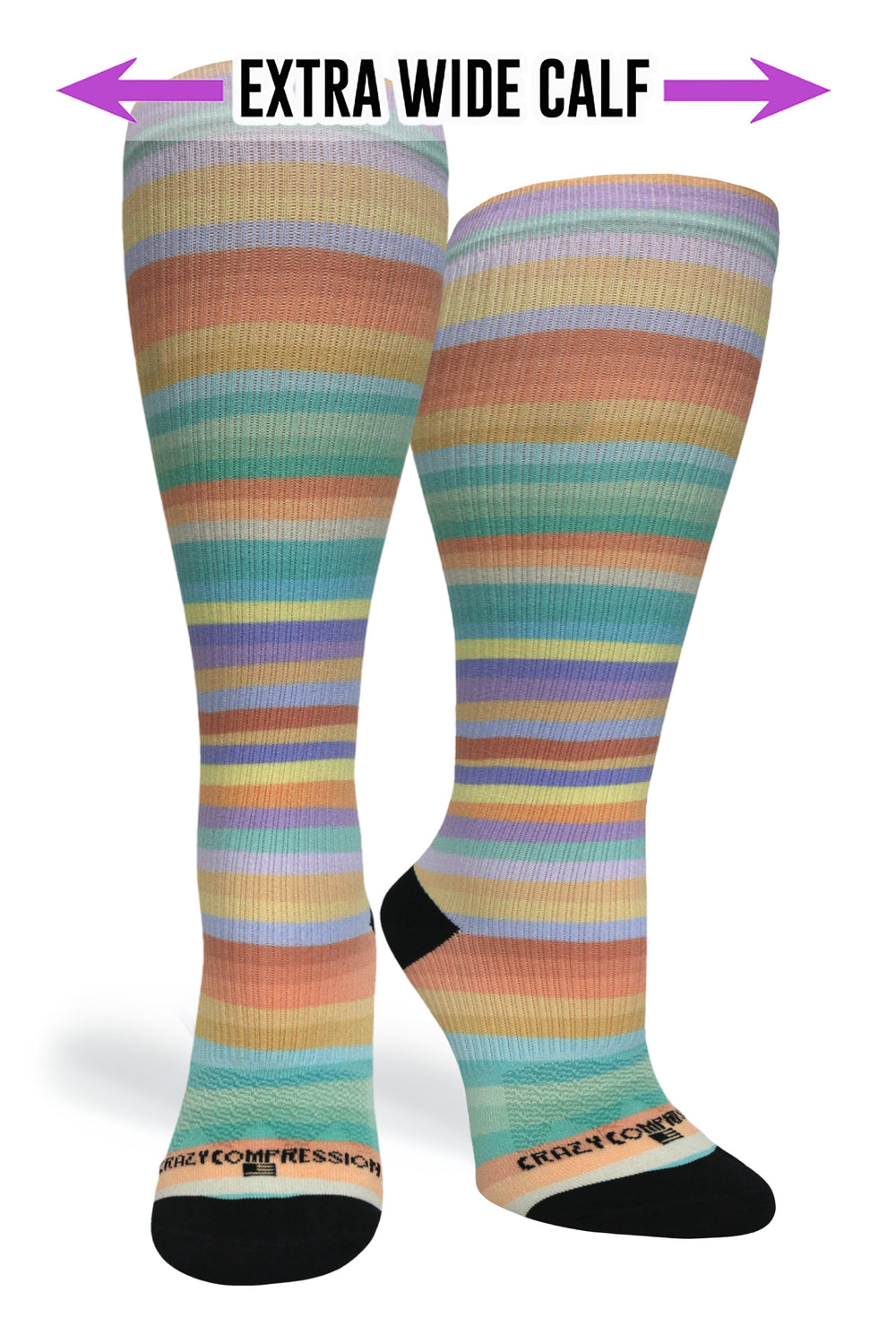 Spring Stripes Compression Socks - Equine Exchange Tack Shop
