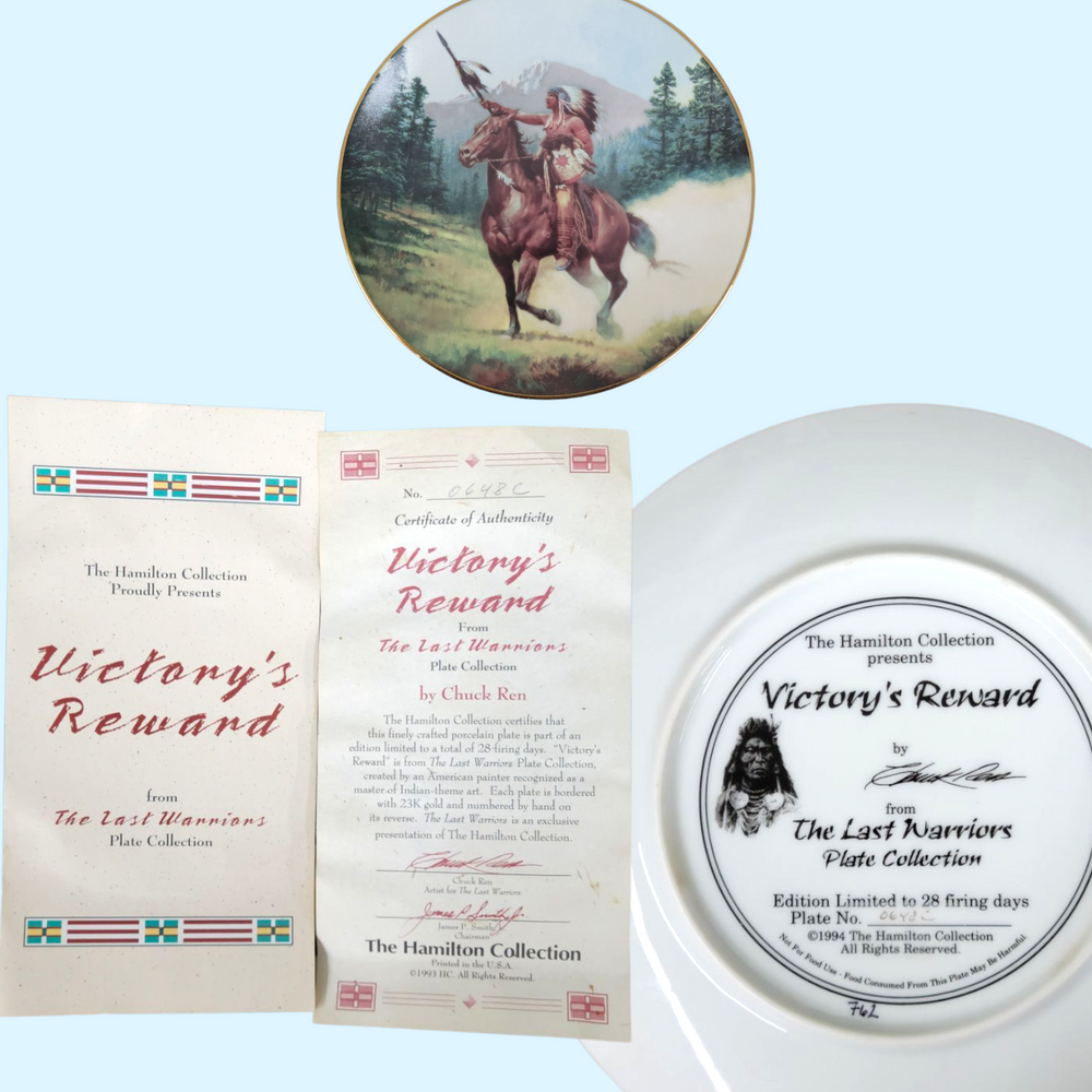 Set of 2 Decorative Native American Plates - Equine Exchange Tack Shop