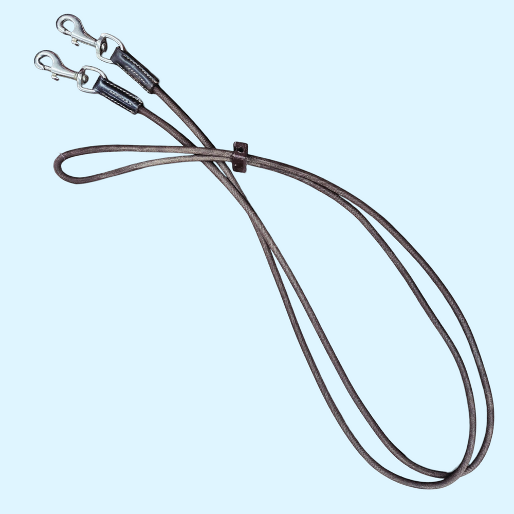 Elastic Training Reins in Brown - Equine Exchange Tack Shop