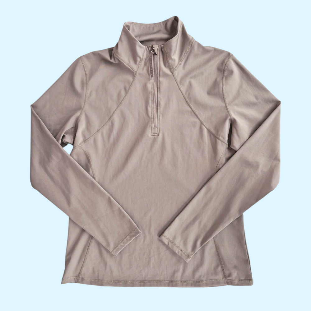 PS of Sweden Alex Long Sleeve Mock Neck 1/4 Zip in Natural - XL - Equine Exchange Tack Shop