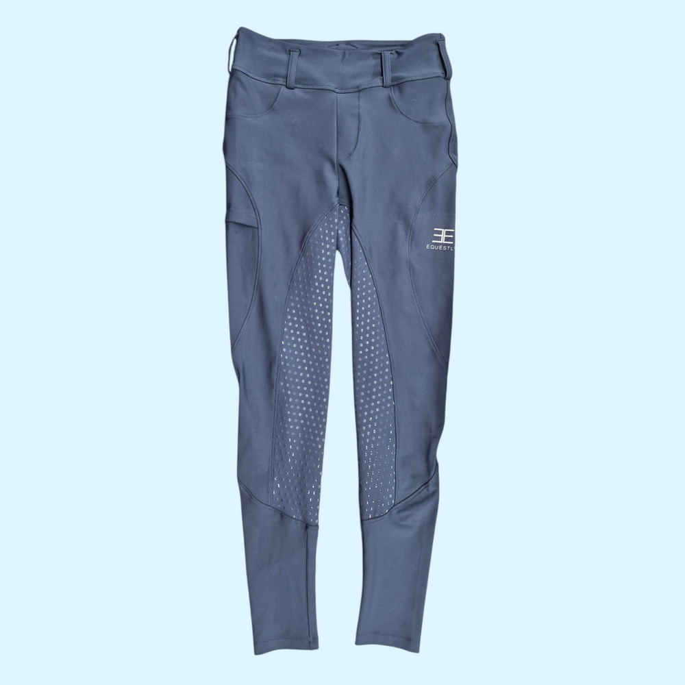 Equestly Silicone Full Seat Pull On Tights in Navy - Medium - Equine Exchange Tack Shop