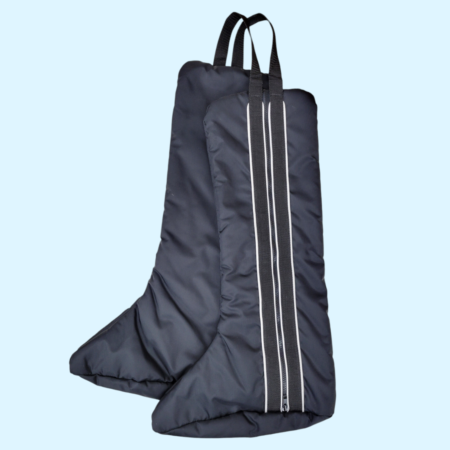 Fleece Lined Boot Bag in Black/White