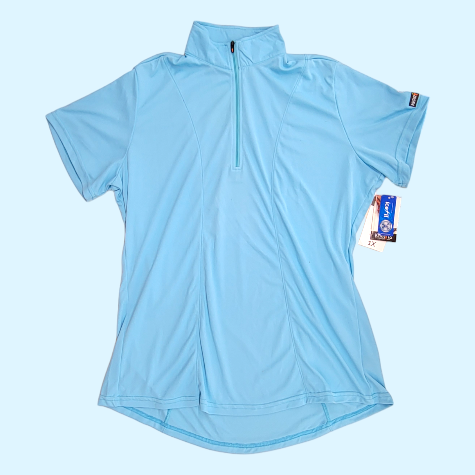 Kerrits Short Sleeve Sun Shirt in Turquoise - 1XL