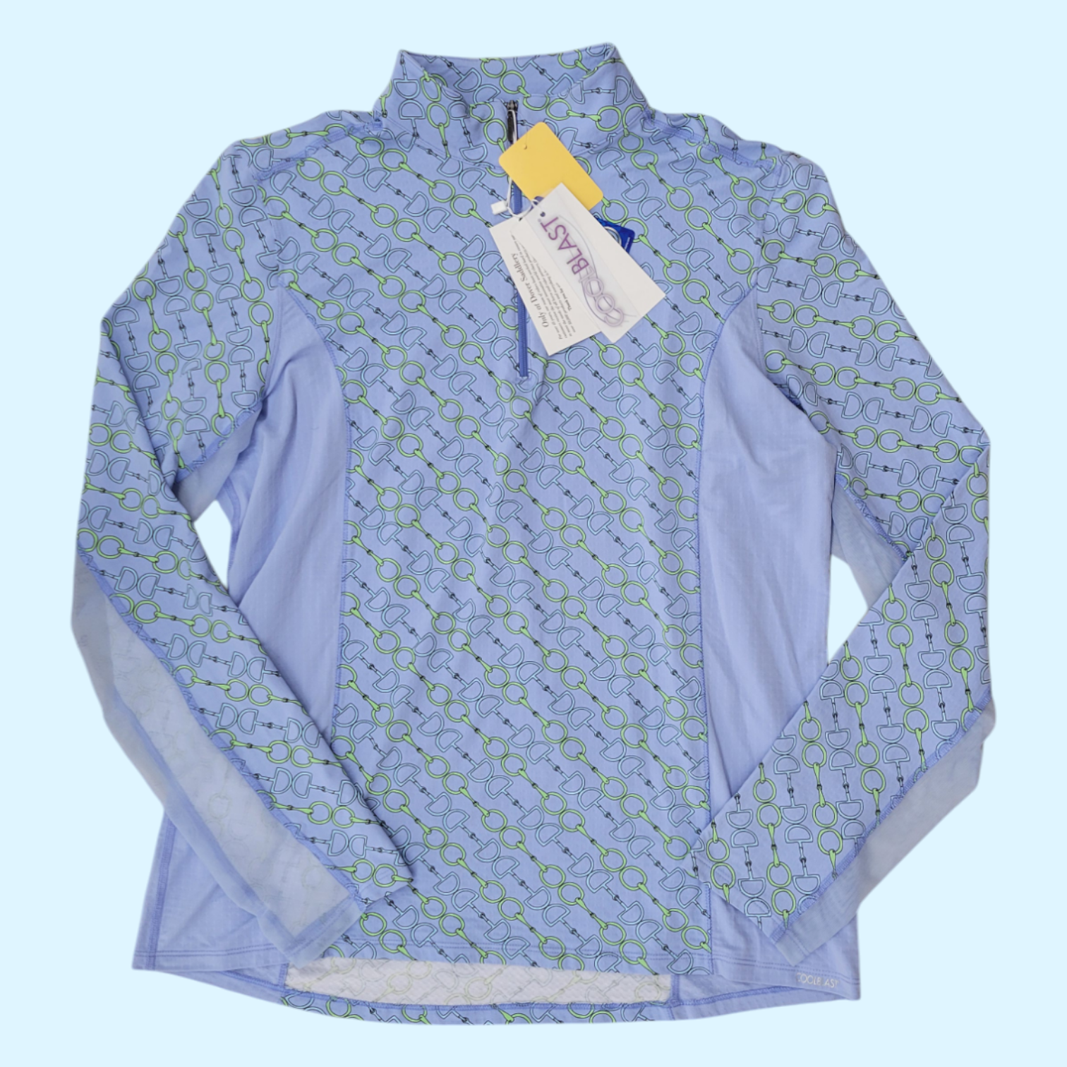 Dover Coolblast Long Sleeve Sun Shirt in Blue with Bits - XL