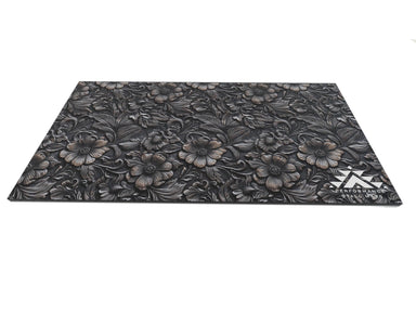 Portable Stall Mat Leather Tooled Design 5x10 - Equine Exchange Tack Shop