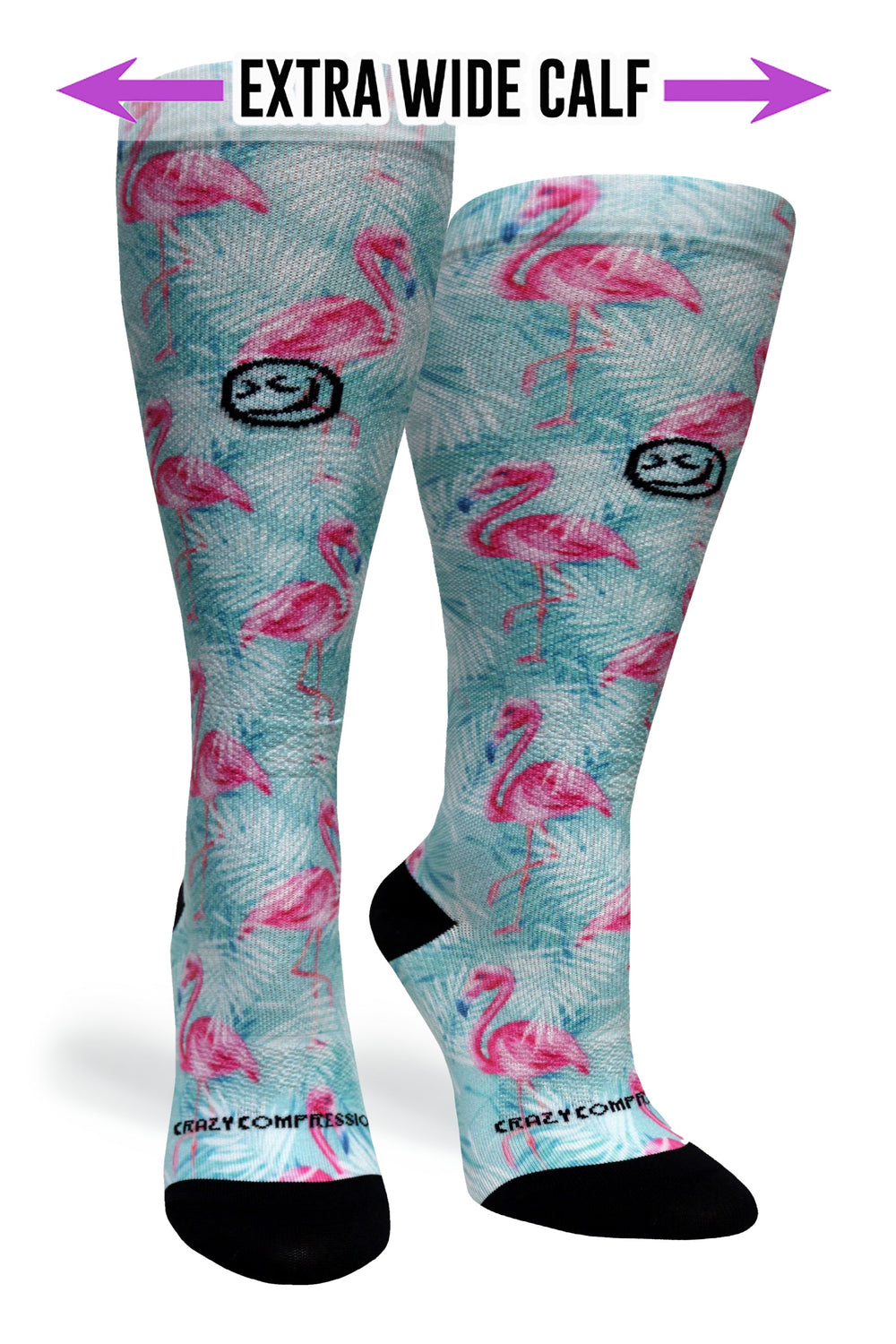 Tropical Flamingo Compression Socks - Equine Exchange Tack Shop