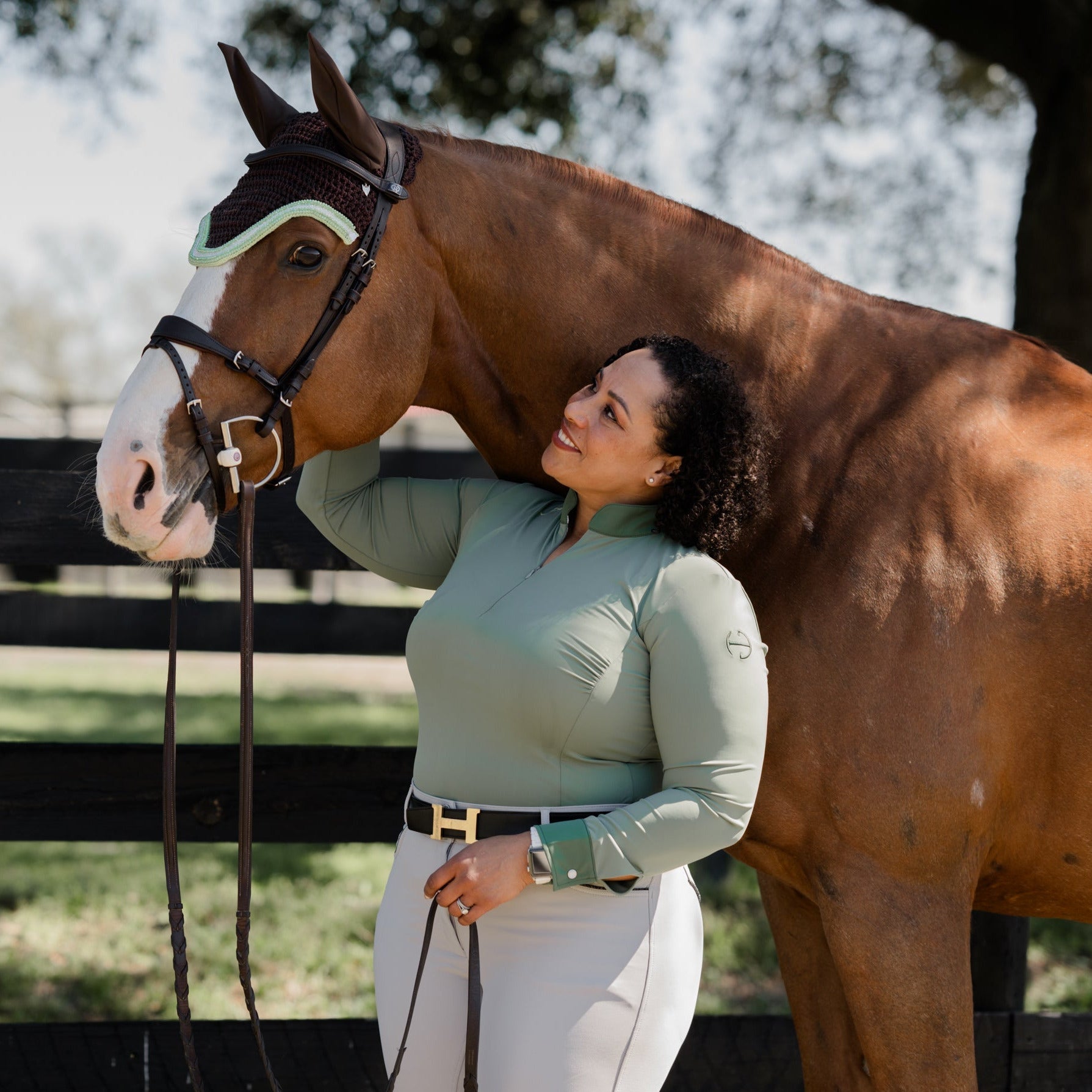 Roxana - Long Sleeve Riding Shirt - Equine Exchange Tack Shop