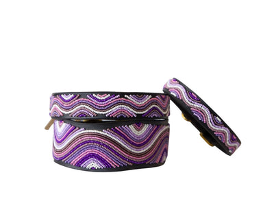 The Purple Wave Beaded Dog Collar  