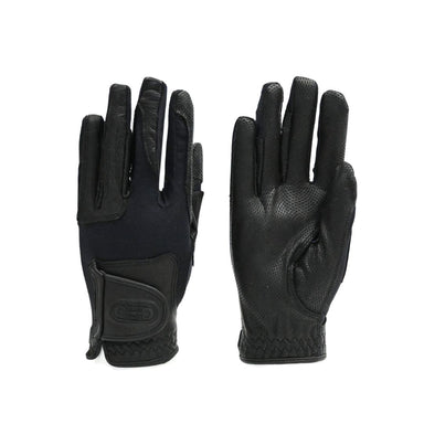 Tackified Copper Tech™️ Leather Premium Riding Glove in Black - Equine Exchange Tack Shop