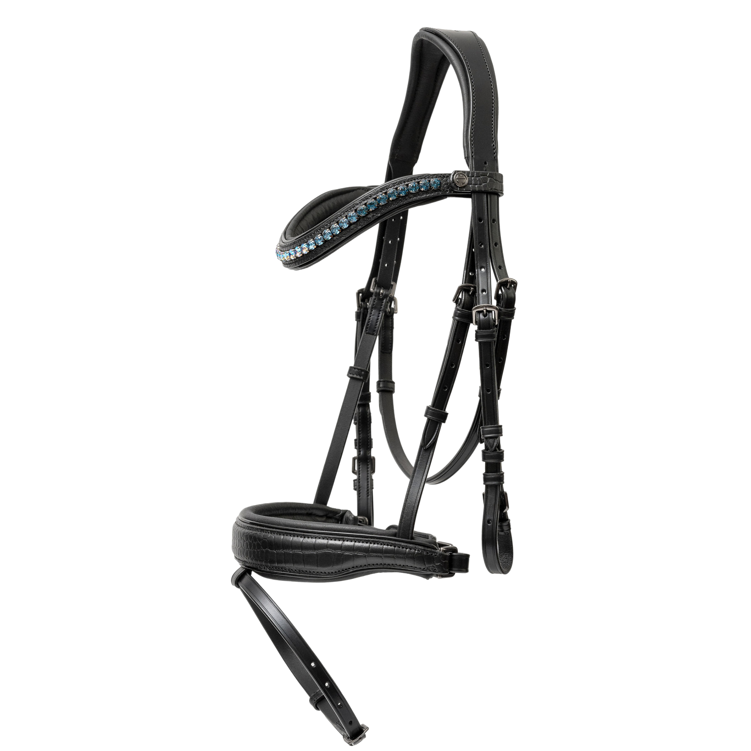 Doc Marten Black Leather Snaffle Bridle w/Removable Flash - Equine Exchange Tack Shop