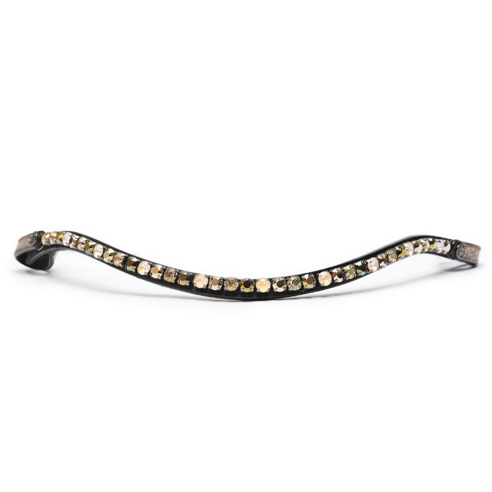 Azteca - Crystal Slimline Browband with Snaps - Equine Exchange Tack Shop