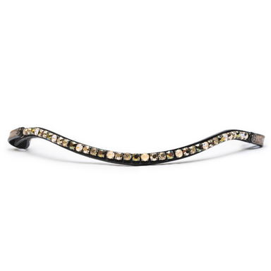 Azteca - Crystal Slimline Browband with Snaps - Equine Exchange Tack Shop