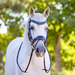 The Bluebell - Navy Patent Leather Snaffle Bridle with REMOVABLE FLASH - Equine Exchange Tack Shop