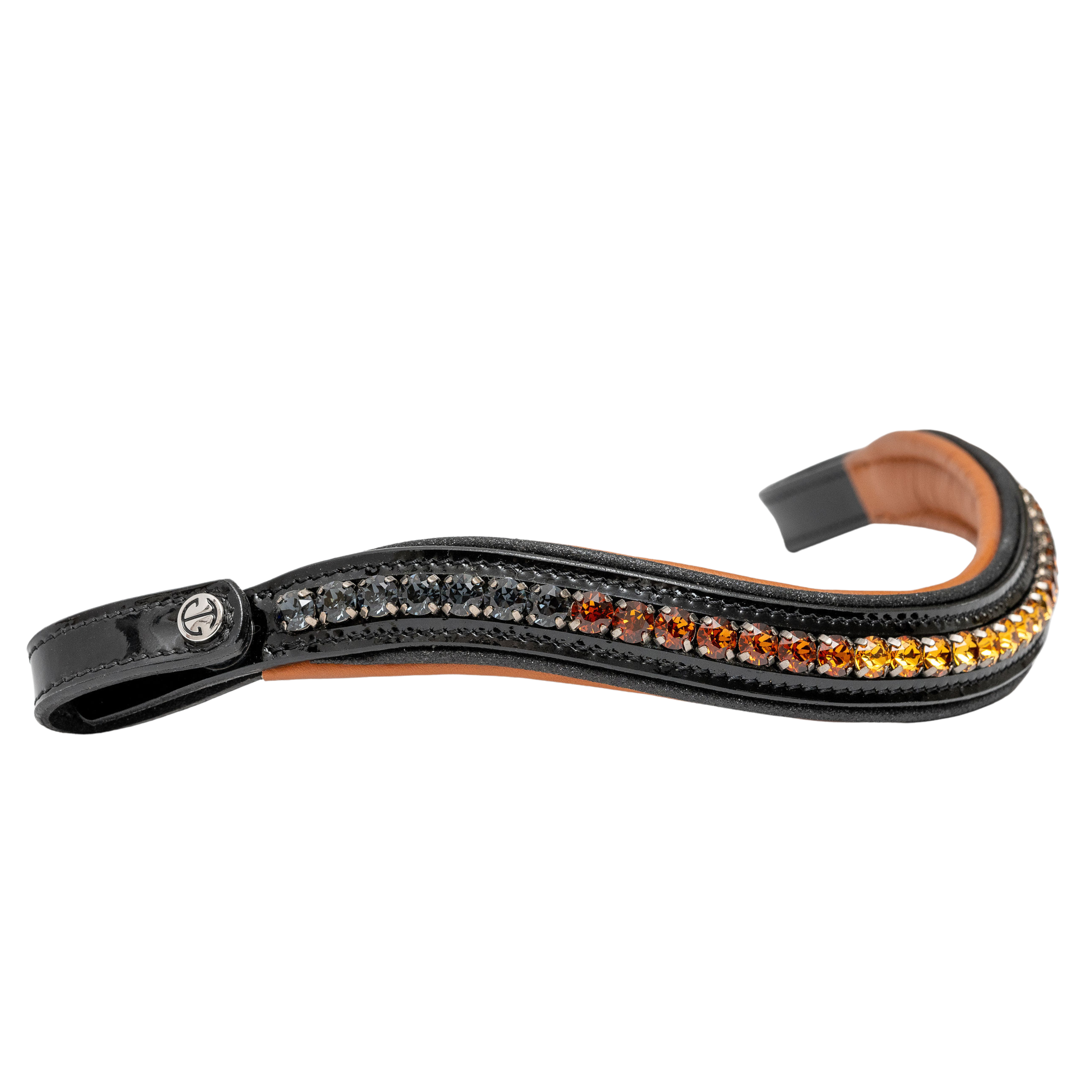 The Tuscany Black Patent Leather Double Bridle