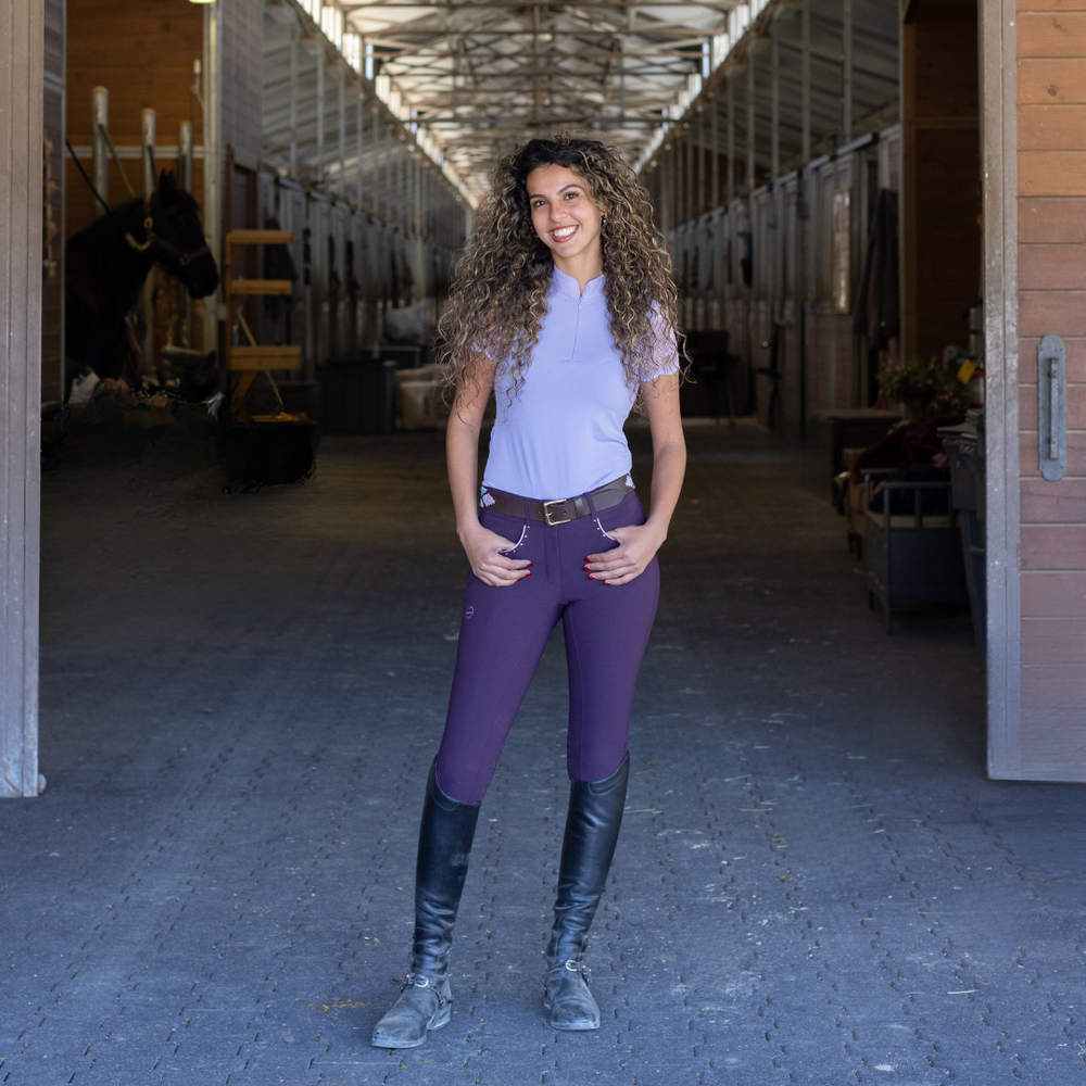 Evolution Knee Patch Breeches - Dark Plum - Equine Exchange Tack Shop