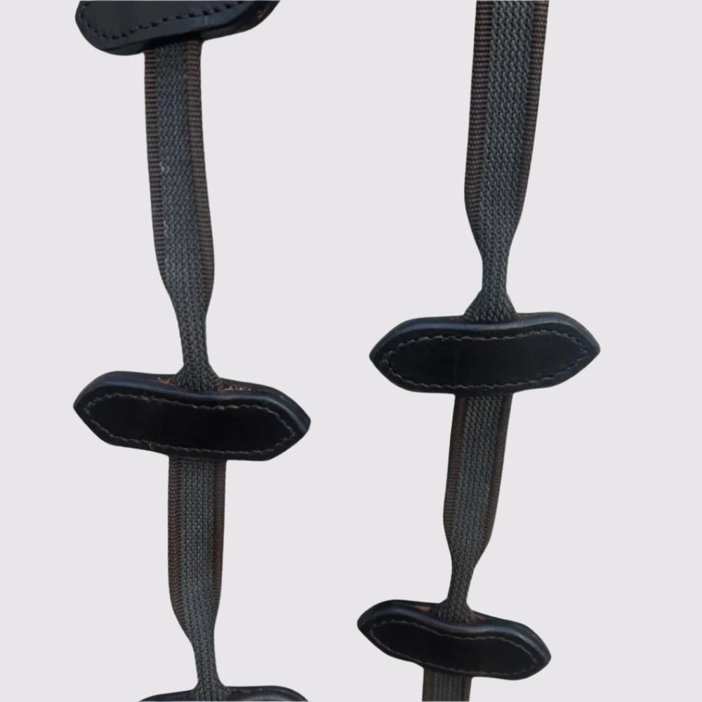 Aaron Vale Rein with 3 Slim Hand Grips - Equine Exchange Tack Shop