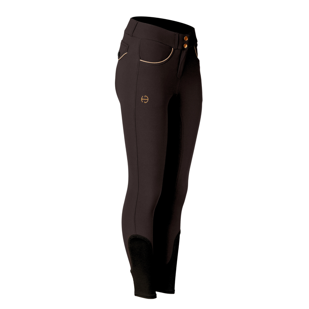 Evolution Knee Patch Breeches - Black with Rose Gold - Equine Exchange Tack Shop