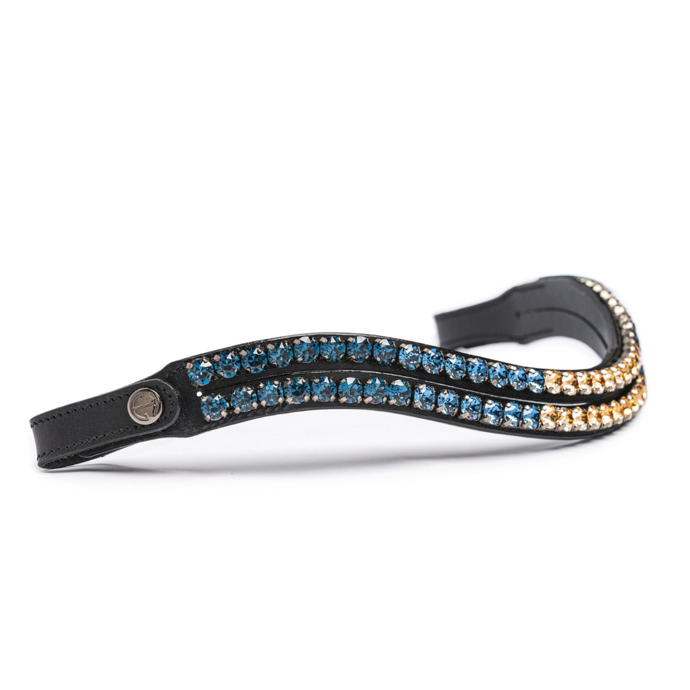 Limelight Two Row Wave Browband - Dusk To Dawn - Equine Exchange Tack Shop