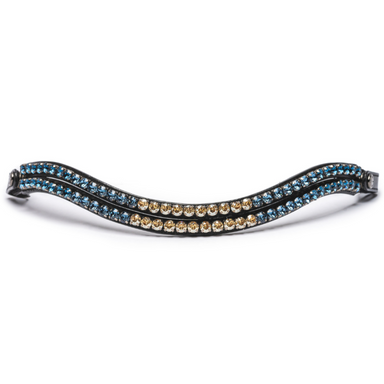 Limelight Two Row Wave Browband - Dusk To Dawn - Equine Exchange Tack Shop