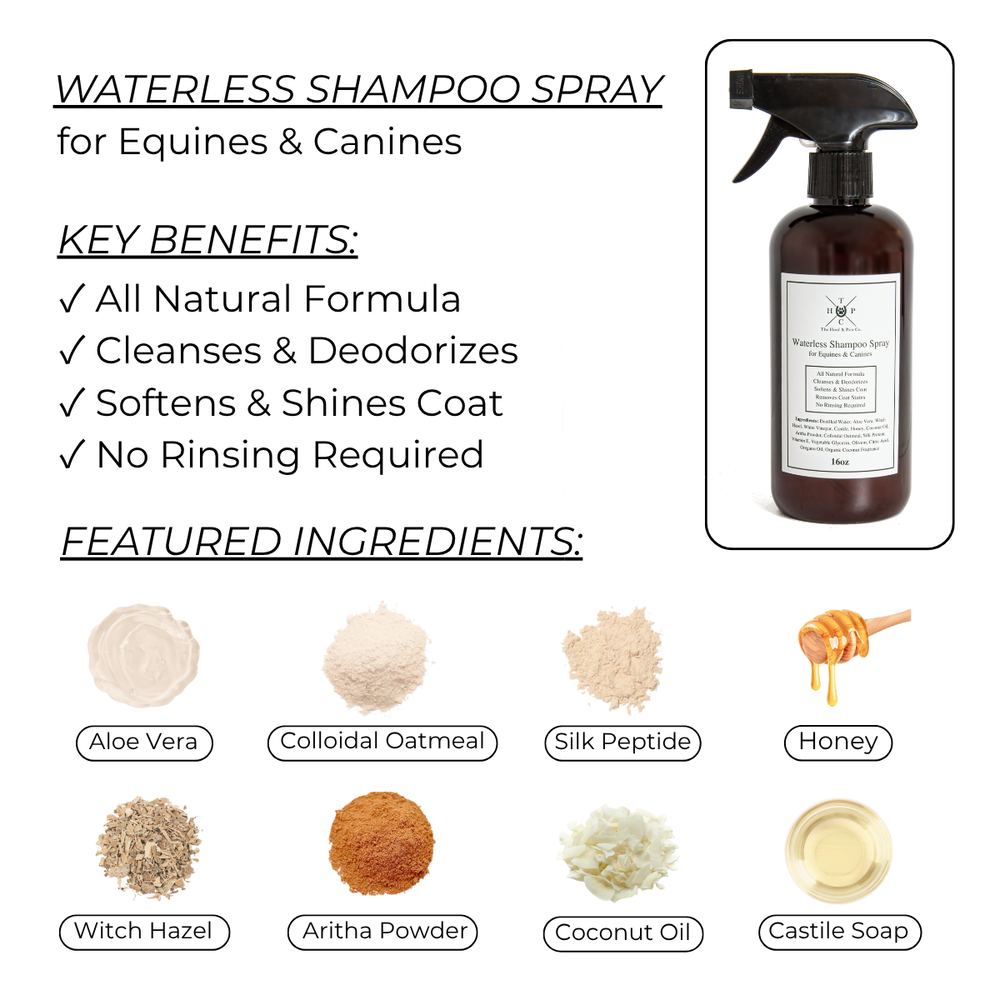 All Natural Waterless Shampoo Spray - For Dogs & Horses - 16oz - Equine Exchange Tack Shop