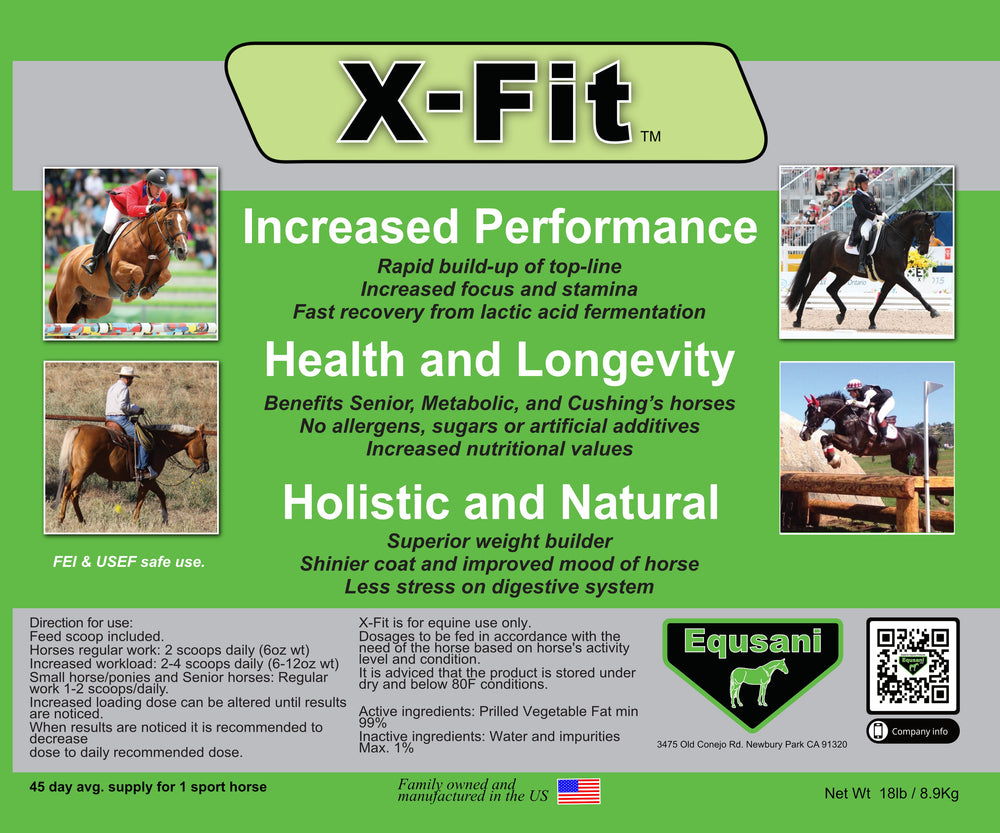 X-Fit Important Pre-digested free fatty acids for horses - Equine Exchange Tack Shop